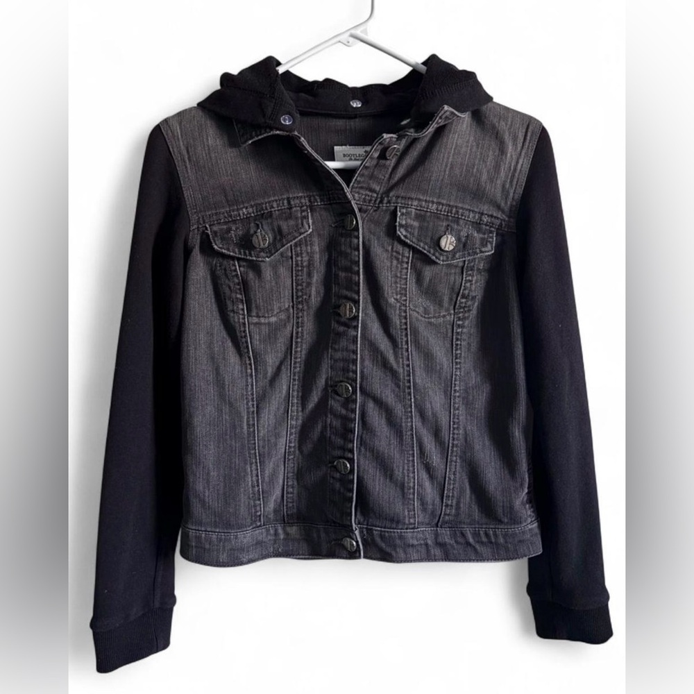 Bootlegger Charcoal Denim Jacket, Size S